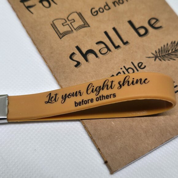 NEW INSPIRATIONAL FAITH CANVAS POUCH, NOTEPAD, PEN, BOOKMARK & KEYCHAIN GIFT SET - Picture 4 of 10